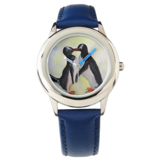 Ik hou van je Pinguins Watch Horloge (Voorkant)