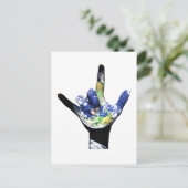 Ik hou van je Planet Earth Briefkaart (Staand voorkant)