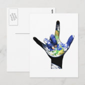 Ik hou van je Planet Earth Briefkaart (Voorkant / Achterkant)