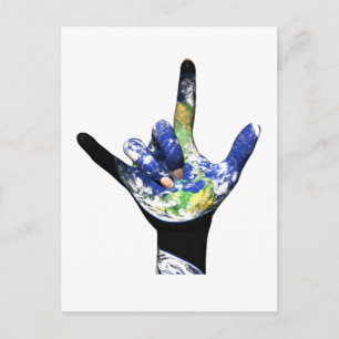 Ik hou van je Planet Earth Briefkaart