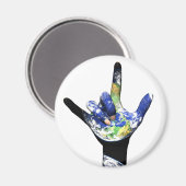 Ik hou van je Planet Earth Magnet (Voorkant / Achterkant)