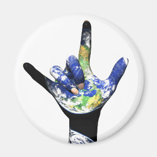 Ik hou van je Planet Earth Magnet