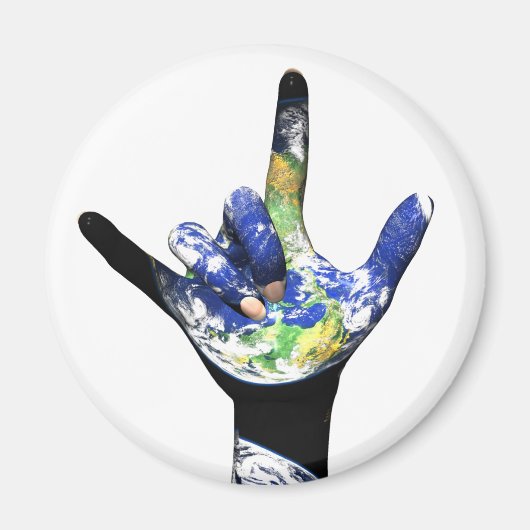 Ik hou van je Planet Earth Magnet (Voorkant)