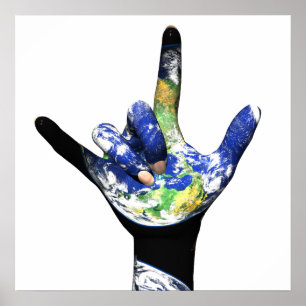 Ik hou van je Planet Earth Poster