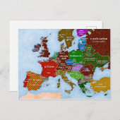 Ik hou van je plattegrond Briefkaart (Voorkant / Achterkant)