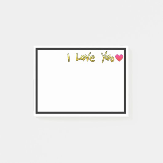 Ik hou van je post-it® notes (Voorkant)
