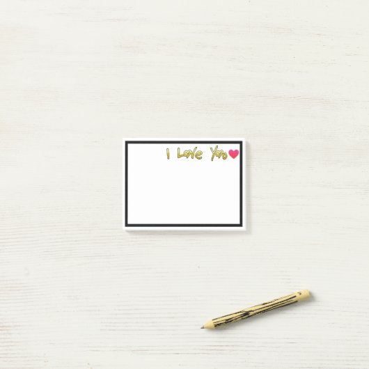 Ik hou van je post-it® notes (Op bureau)