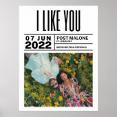 Ik hou van je Poster - PostMalone (Voorkant)