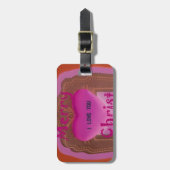 Ik hou van je prettige kersthart bagagelabel (Voorkant verticaal)