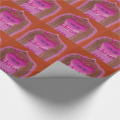 Ik hou van je prettige kersthart cadeaupapier (Hoek)