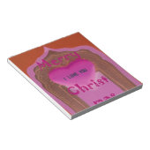 Ik hou van je prettige kersthart notitieblok (Schuin)