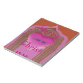 Ik hou van je prettige kersthart notitieblok (Linkerzijde)