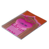 Ik hou van je prettige kersthart notitieboek (Linkerzijde)