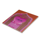 Ik hou van je prettige kersthart tegeltje (Zijkant)