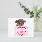 Ik hou van je puppy Kaart (Staand voorkant)