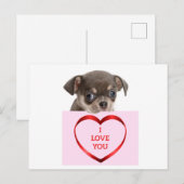 Ik hou van je puppy Kaart (Voorkant / Achterkant)