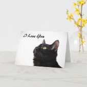 Ik hou van je Pussycat Kaart (Gele Bloem)