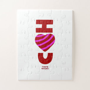 Ik hou van je puzzle 30 overmaatse stukken legpuzzel
