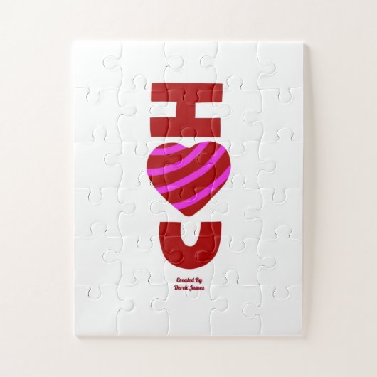 Ik hou van je puzzle 30 overmaatse stukken legpuzzel (Verticaal)