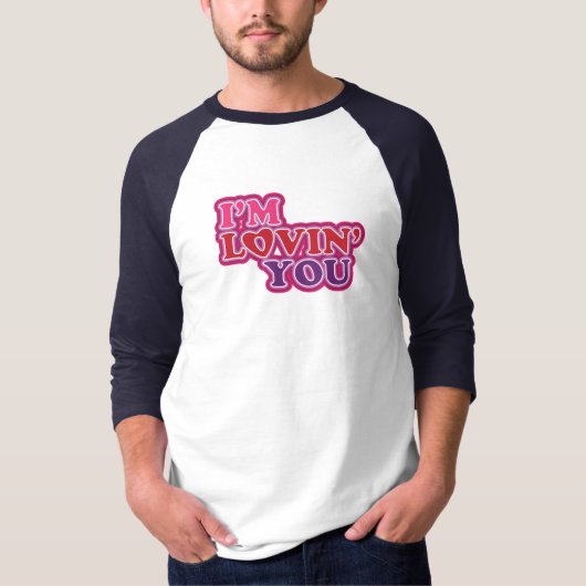 Ik hou van je Raglan Mannen T-shirt (Voorkant)