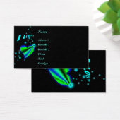 Ik hou van je, Rainbow Heart met sterren op zwart Visitekaartje (Bureau)