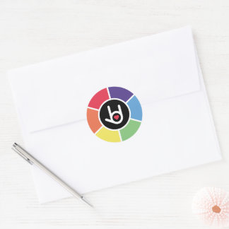 Ik hou van je, Rainbow Ronde Sticker