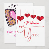 Ik hou van je Rebecca - Gelukkige Valentijnsdag Feestdagenkaart (Voorkant / Achterkant)