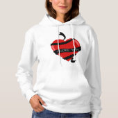 Ik hou van je Red Heart Vrouwen Hoodie (Voorkant)