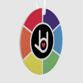 Ik hou van je regenboog ornament (voorkant)