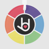 Ik hou van je regenboog ornament (achterkant)