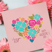 IK HOU VAN JE RETRO BOHO HARTVORMIGE VALENTIJNskaa Kaart