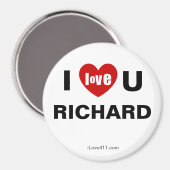 Ik hou van je RICHARD Fridge Magnet (Voorkant / Achterkant)