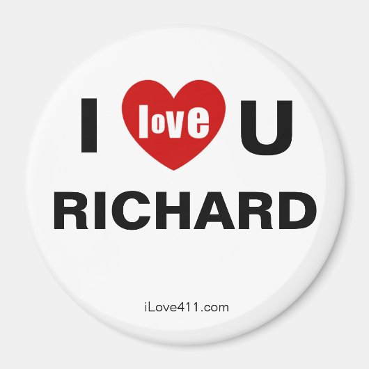 Ik hou van je RICHARD Fridge Magnet (Voorkant)
