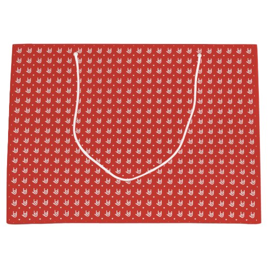 Ik hou van je, rode cadeauzak groot cadeauzakje (Voorkant)