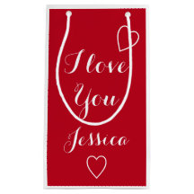 Ik hou van je rode gepersonaliseerde naam