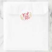 Ik hou van je rode gouden Stickers (Tas)