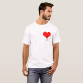 Ik hou van je rode hart grappige chic elegant t-shirt (Voorkant volledig)