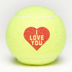 Ik hou van je rode hart tennisballen