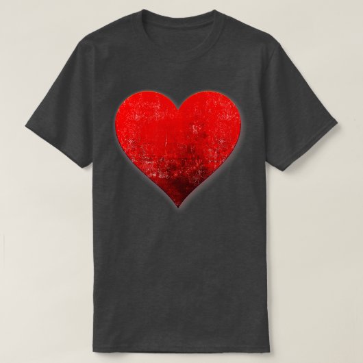 Ik hou van je Rode Hart Valentijnsdag Emoticon T-shirt (Design voorkant)