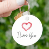 Ik hou van je rode hart Valentijnsdag sleutelhange Sleutelhanger
