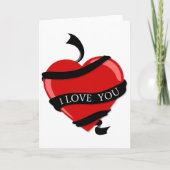 Ik hou van je rode hart Wenskaarten Feestdagen Kaart (Voorkant)