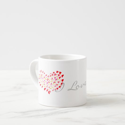 Ik hou van je Rode hartdatum Espresso Coffee Mok C (Links)