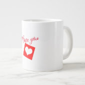Ik hou van je rode harten grote koffiekop (Voorkant rechts)