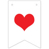 Ik hou van je rode harten Valentijn bruiloft Vlaggetjes (Tweede vlag)