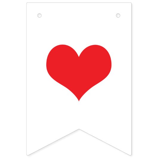 Ik hou van je rode harten Valentijn bruiloft Vlaggetjes (Tweede vlag)