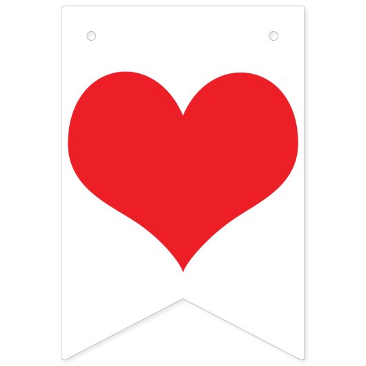 Ik hou van je rode harten Valentijn bruiloft Vlaggetjes (Eerste vlag)