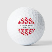 Ik hou van je rode hartslag Valentijn op maat Golfballen (Voorkant)