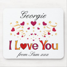 Ik hou van je Rode Heart Gold Ribbon  Valentijn