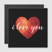 Ik hou van je rode minimale hart Valentijnsdag (Voorkant / Achterkant)