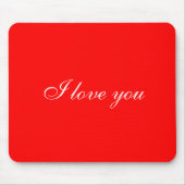 Ik hou van je rode mousepad muismat (Voorkant)